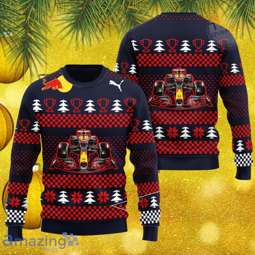 Red Bull Racing F1 Christmas Ugly Sweater 3D Gift For Chirstmas image Red Bull Racing F1 Christmas Ugly Sweater 3D Gift For Chirstmas Product Photo 1