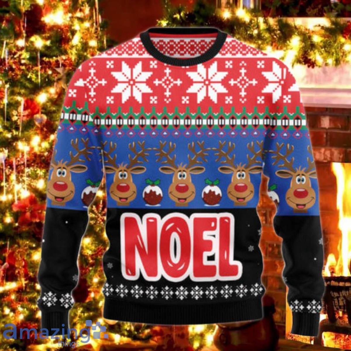 Reindeer Noel Ugly Christmas Sweater Style Gift For Men And Womens image Reindeer Noel Ugly Christmas Sweater Style Gift For Men And Womens Product Photo 1