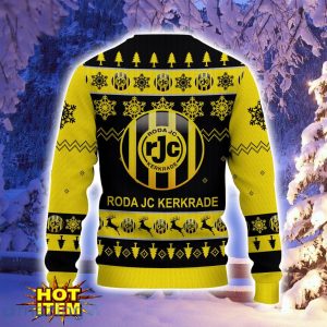 Roda JC Kerkrade 3D Sweater Gift For Sport Fans Snowflake Pattern Ugly Christmas Sweater Product Photo 3