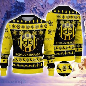 Roda JC Kerkrade 3D Sweater Gift For Sport Fans Snowflake Pattern Ugly Christmas Sweater Product Photo 1
