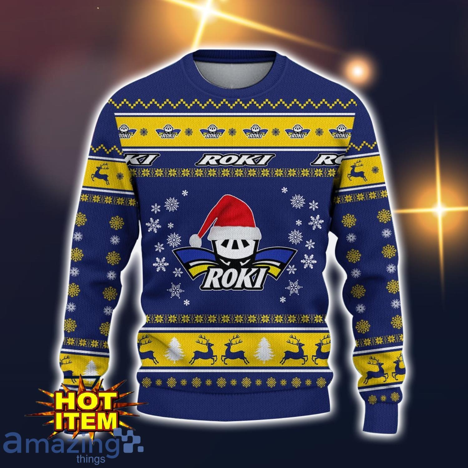 RoKi Hockey 3D Ugly Christmas Sweater For Men And Women Sport Fans image RoKi Hockey 3D Ugly Christmas Sweater For Men And Women Sport Fans Product Photo 2