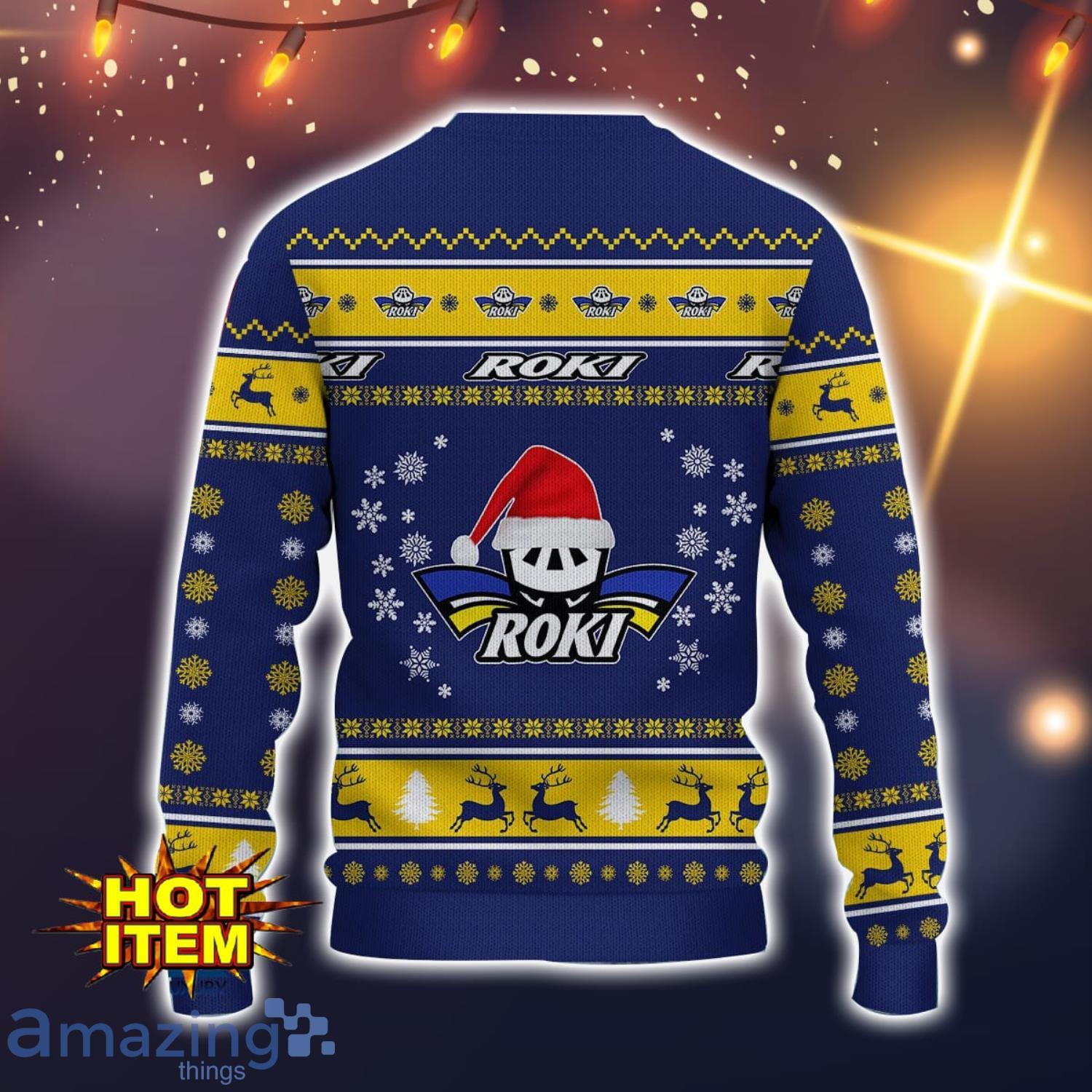 RoKi Hockey 3D Ugly Christmas Sweater For Men And Women Sport Fans image RoKi Hockey 3D Ugly Christmas Sweater For Men And Women Sport Fans Product Photo 3