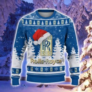 Rolls Royce Santa Hat Pattern Ugly Christmas Sweater For Men And Women Product Photo 2
