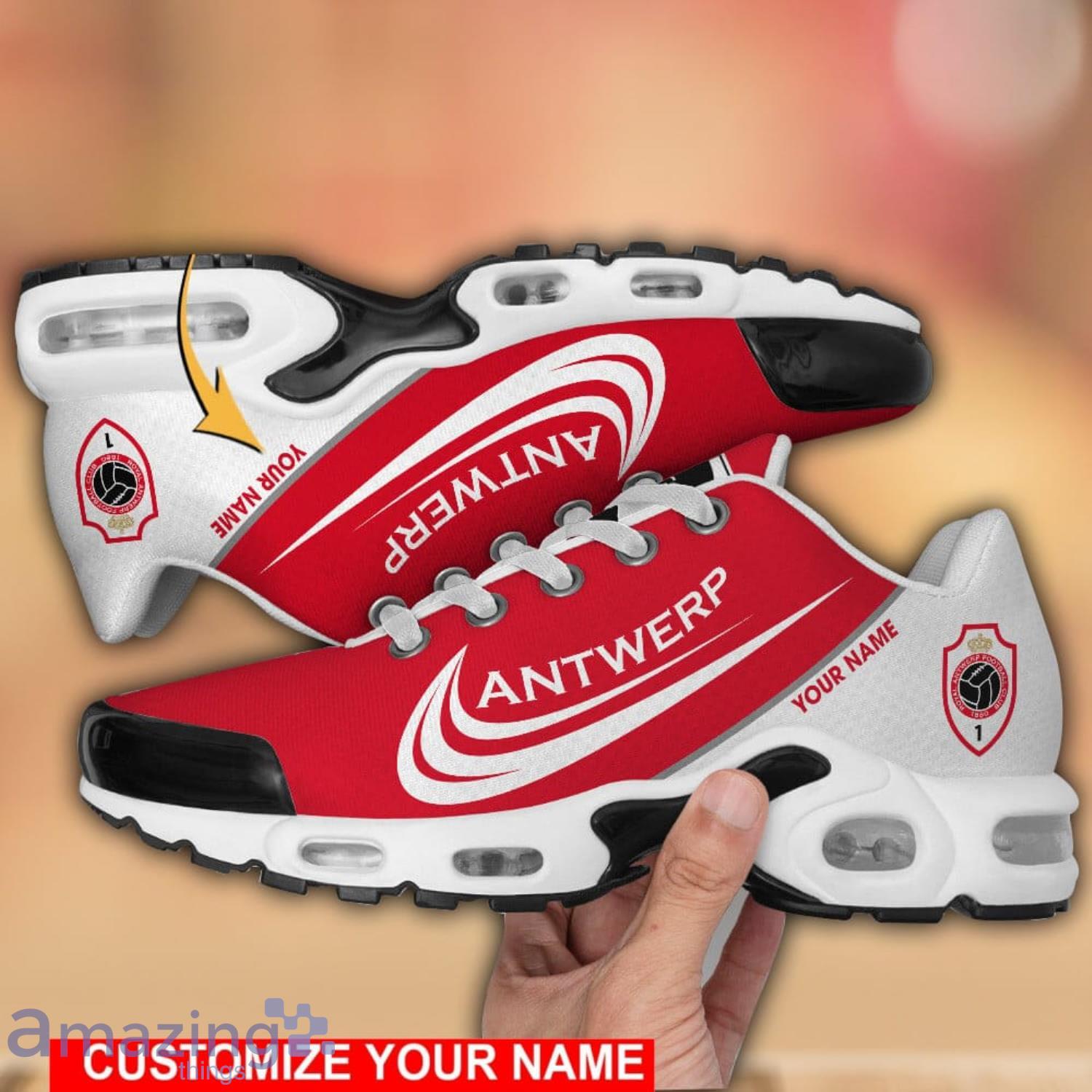 Royal Antwerp F.C Air Cushion Sport Shoes Custom Name For Men And Women image Royal Antwerp F.C Air Cushion Sport Shoes Custom Name For Men And Women Product Photo 1