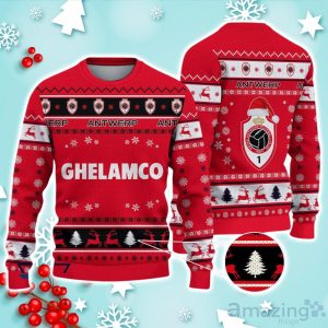 Royal Antwerp F.C Ugly Christmas Sweater Ideal Gift For Fans Product Photo 1