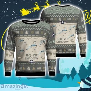RQ-7B RQ7B Aircraft New Trend Veteran Sweater Ugly Christmas Sweater Gift For Christmas Product Photo 1
