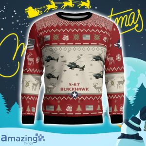 S 67 Blackhawk S67 Aircraft Ugly Christmas Sweater Christmas Gift Veteran 3D Sweater image S-67 Blackhawk S67 Aircraft Ugly Christmas Sweater Christmas Gift Veteran 3D Sweater Product Photo 2