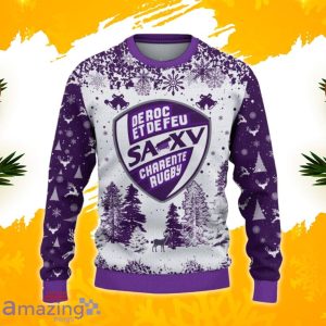 SA XV Charente Ugly Christmas Sweater, Xmas Gift Ideas 2023 For Fans Product Photo 2