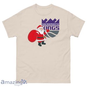 Sacramento Kings Santa Claus Logo Christmas T Shirt Product Photo 1