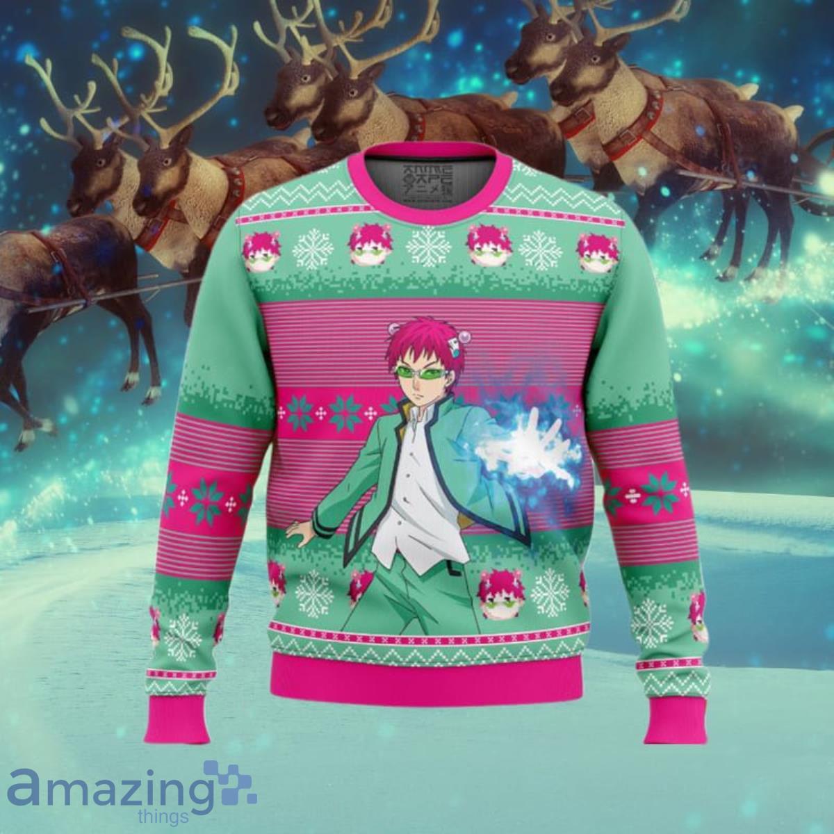 Saiki The Disastrous Life of Saiki K Ugly Christmas Sweaters Impressive Gift For Men And Women image Saiki The Disastrous Life of Saiki K Ugly Christmas Sweaters Impressive Gift For Men And Women Product Photo 1