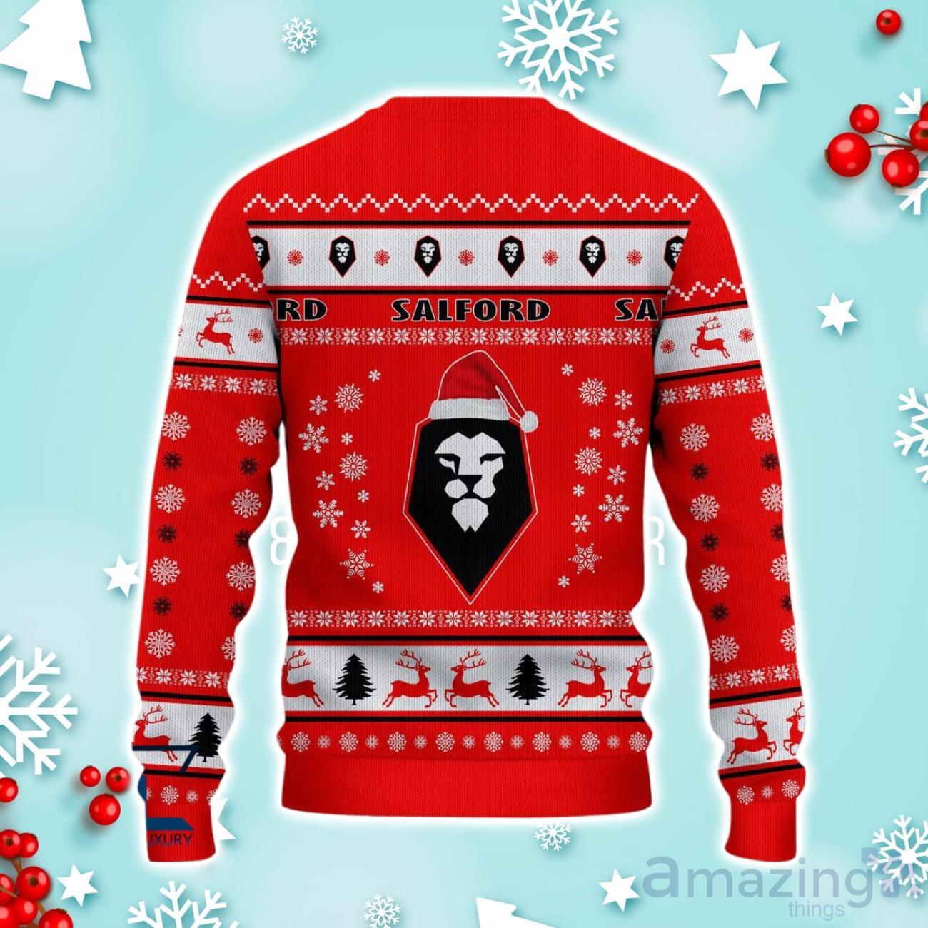 Salford City Ugly Christmas Sweater Ideal Gift For Fans image Salford City Ugly Christmas Sweater Ideal Gift For Fans Product Photo 3