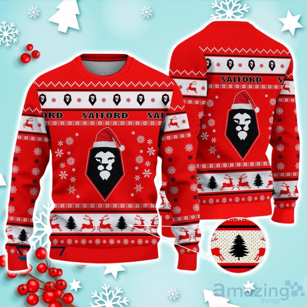Salford City Ugly Christmas Sweater Ideal Gift For Fans image Salford City Ugly Christmas Sweater Ideal Gift For Fans Product Photo 1