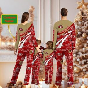 San Francisco 49ers Custom Name Christmas Pajamas For Fans Product Photo 2