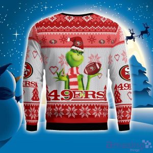 San Francisco 49ers Grinch Snowflake Pattern Ugly Sweater Christmas Product Photo 2