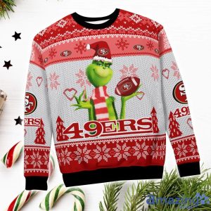 San Francisco 49ers Grinch Snowflake Pattern Ugly Sweater Christmas Product Photo 4