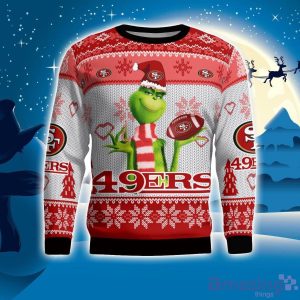 San Francisco 49ers Grinch Snowflake Pattern Ugly Sweater Christmas Product Photo 1