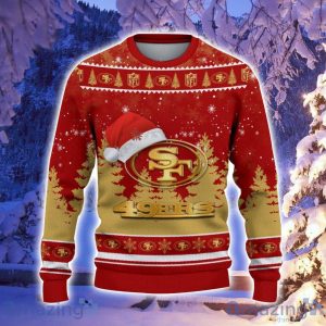 San Francisco 49ers Santa Hat Pattern Ugly Christmas Sweater For Men And Women Product Photo 2