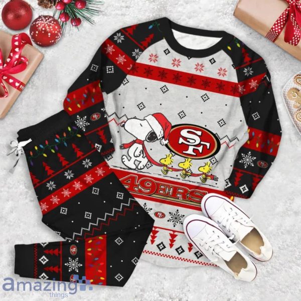 San Francisco 49ers Stay Warm Christmas Gift Pajamas Set Product Photo 2