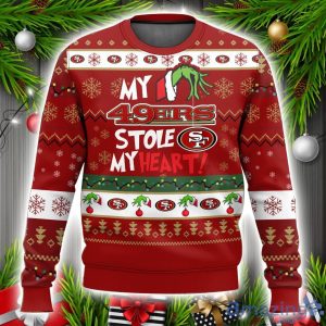 San Francisco 49ers Stole My Heart Ugly Sweater Unisex Christmas Gift Ideas Product Photo 1