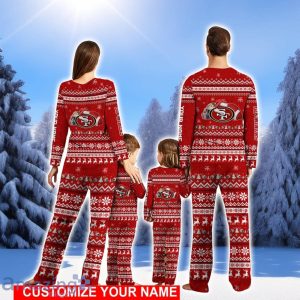 San Francisco 49ers Team Pajamas Set Christmas Gift For Family Holiday Gift Personalized Name Product Photo 2