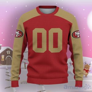 San Francisco 49ers Ugly Sweater Custom Name And Number Hot Design For Christmas Gift Product Photo 2