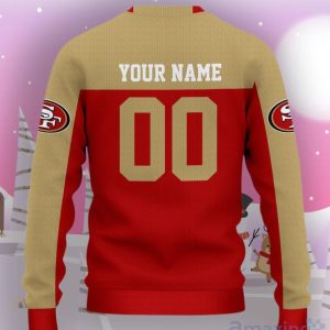 San Francisco 49ers Ugly Sweater Custom Name And Number Hot Design For Christmas Gift Product Photo 3