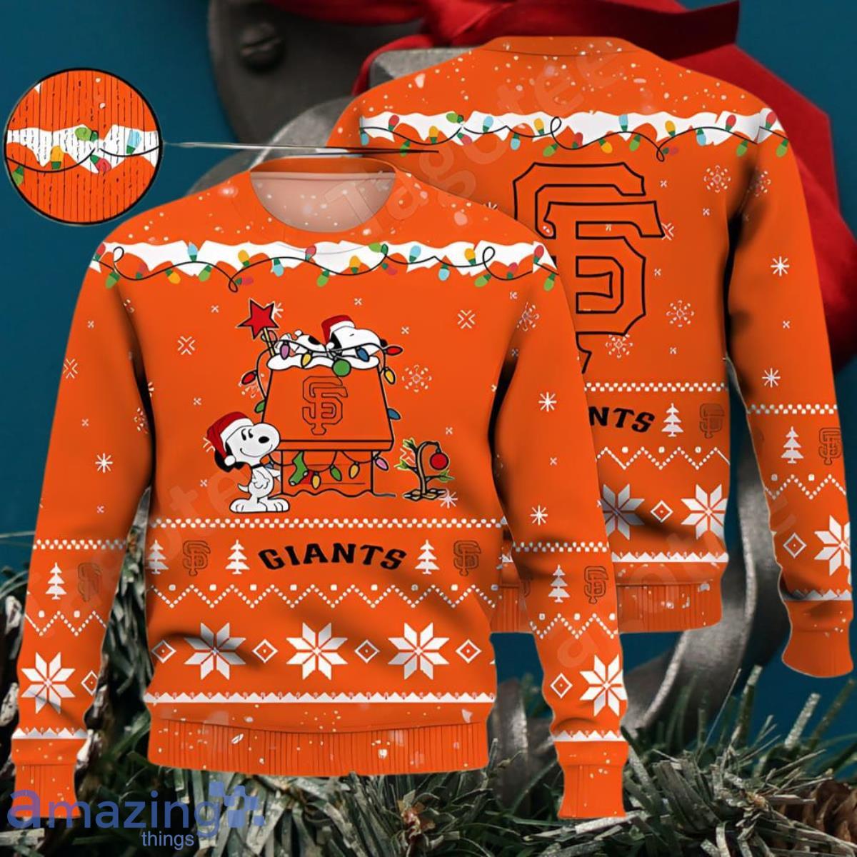 San Francisco Giants Snoopy MLB Ugly Christmas Sweater Unique Gift For Men Women image San Francisco Giants Snoopy MLB Ugly Christmas Sweater Unique Gift For Men Women Product Photo 1