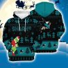 San Jose Sharks 3D Hooodie Ugly Sweatshirt Christmas Pattern Grinch Ice Hockey NHL Fans