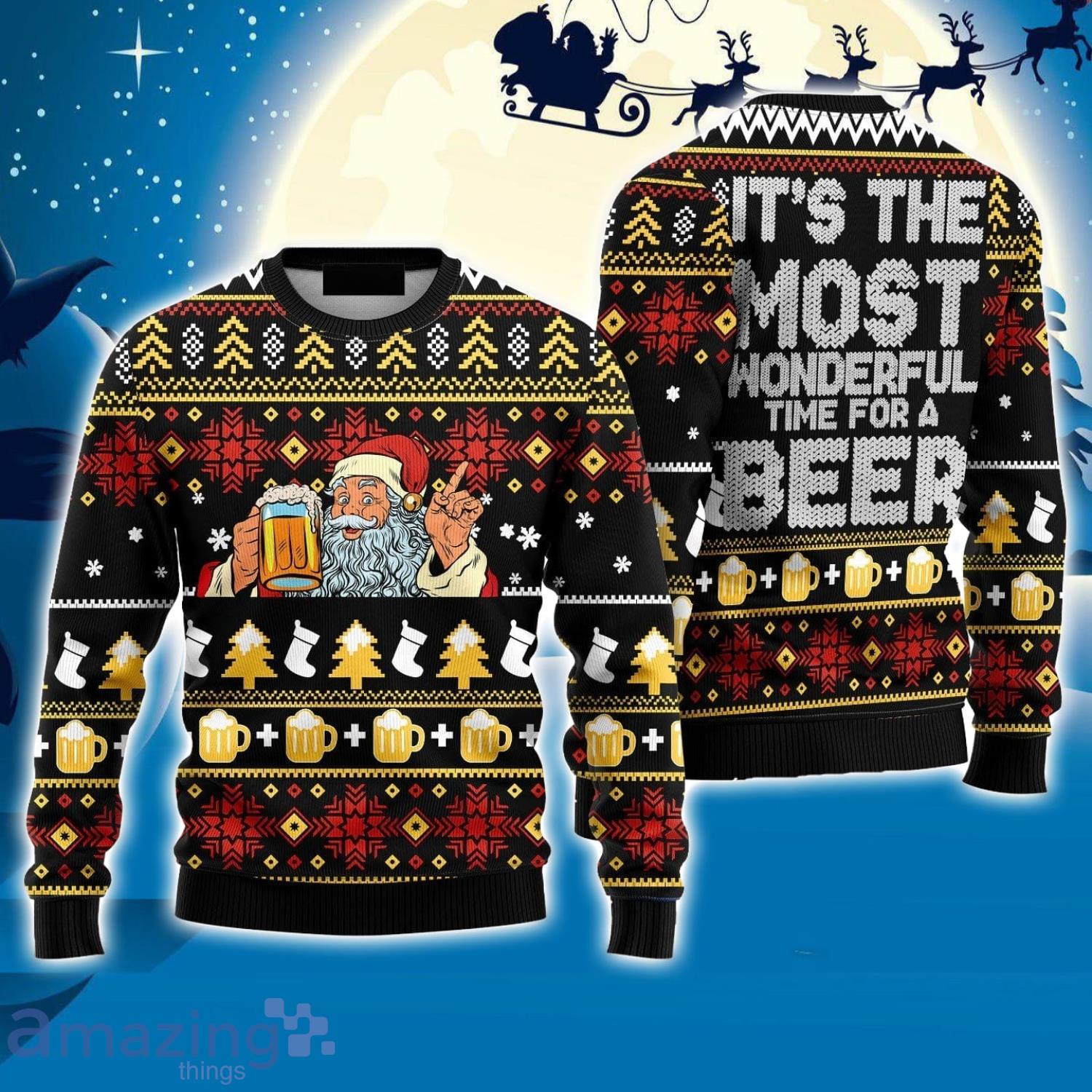 Santa drinking hot sale beer sweater