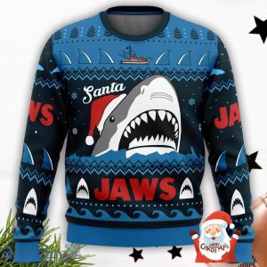 Santa Jaws Jaws 3D Ugly Christmas Sweater Christmas Gift For Men And Women Product Photo 1