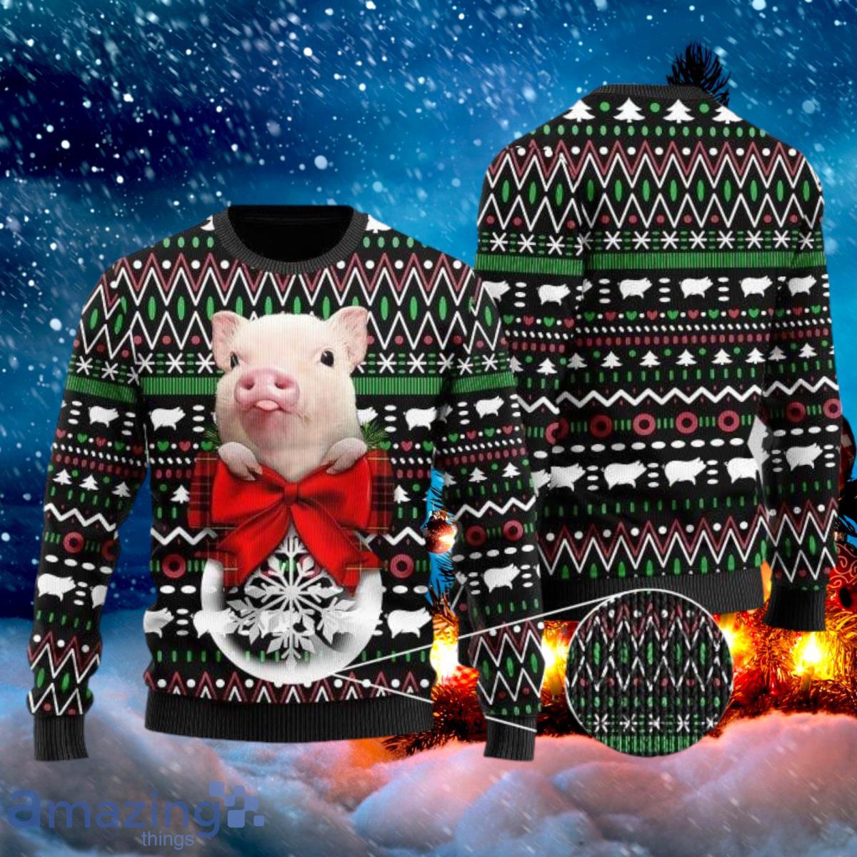 Ugly christmas cheap sweater pig