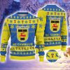 SC Cambuur 3D Sweater Gift For Sport Fans Snowflake Pattern Ugly Christmas Sweater