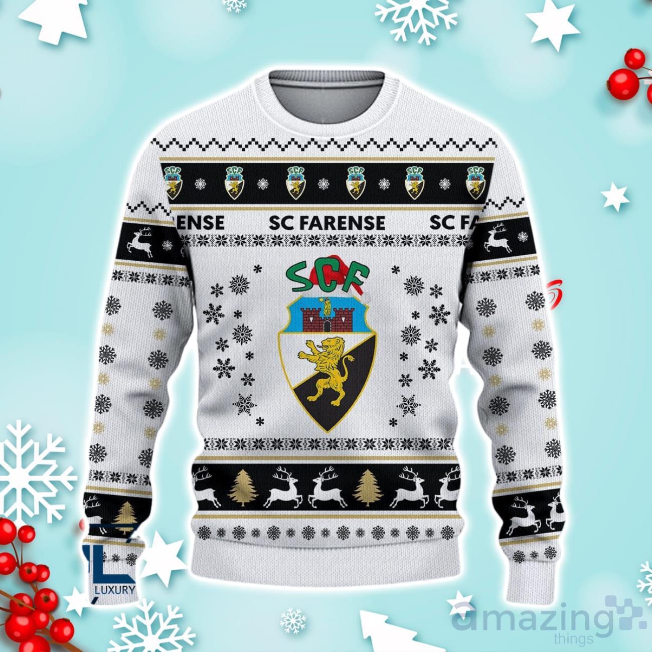 SC Farense Ugly Christmas Sweater Ideal Gift For Fans image SC Farense Ugly Christmas Sweater Ideal Gift For Fans Product Photo 2