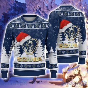 Scania Santa Hat Pattern Ugly Christmas Sweater For Men And Women Product Photo 1