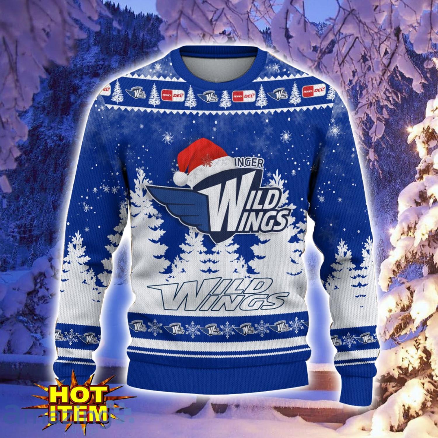 Schwenninger Wild Wings Ugly Christmas Sweater Holiday Gift Ideas For Sport Fans image Schwenninger Wild Wings Ugly Christmas Sweater Holiday Gift Ideas For Sport Fans Product Photo 2