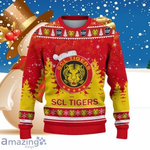 SCL Tigers Ugly Christmas Sweater Style Gift For Men Women Product Photo 2