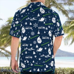 Seattle Seahawks Santa Claus Christmas Pattern Cute Christmas Gift Hawaiian Shirt Product Photo 2