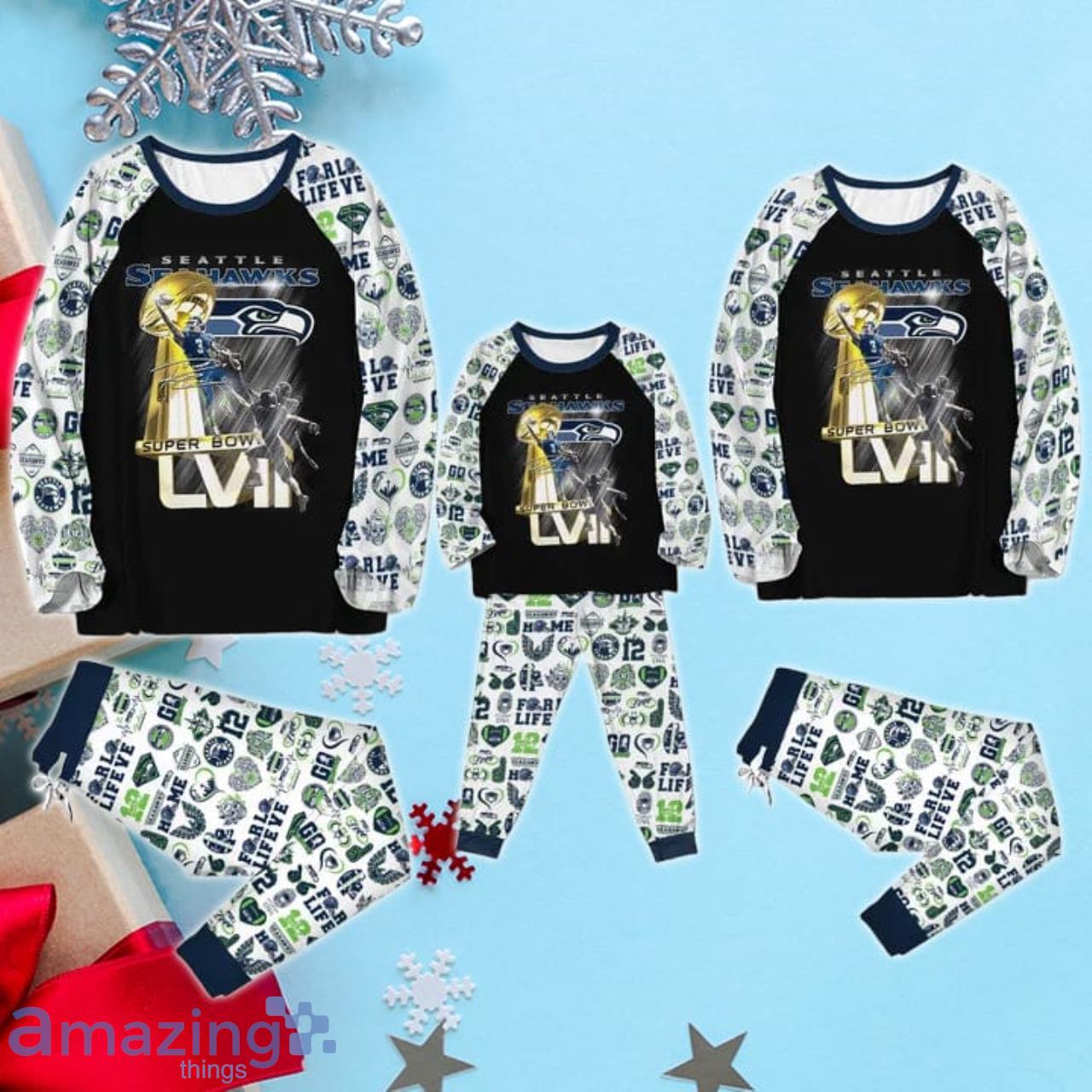 Seattle Seahawks Super Bowl Limited Edition Pajamas Set image Seattle Seahawks Super Bowl Limited Edition Pajamas Set Product Photo 2