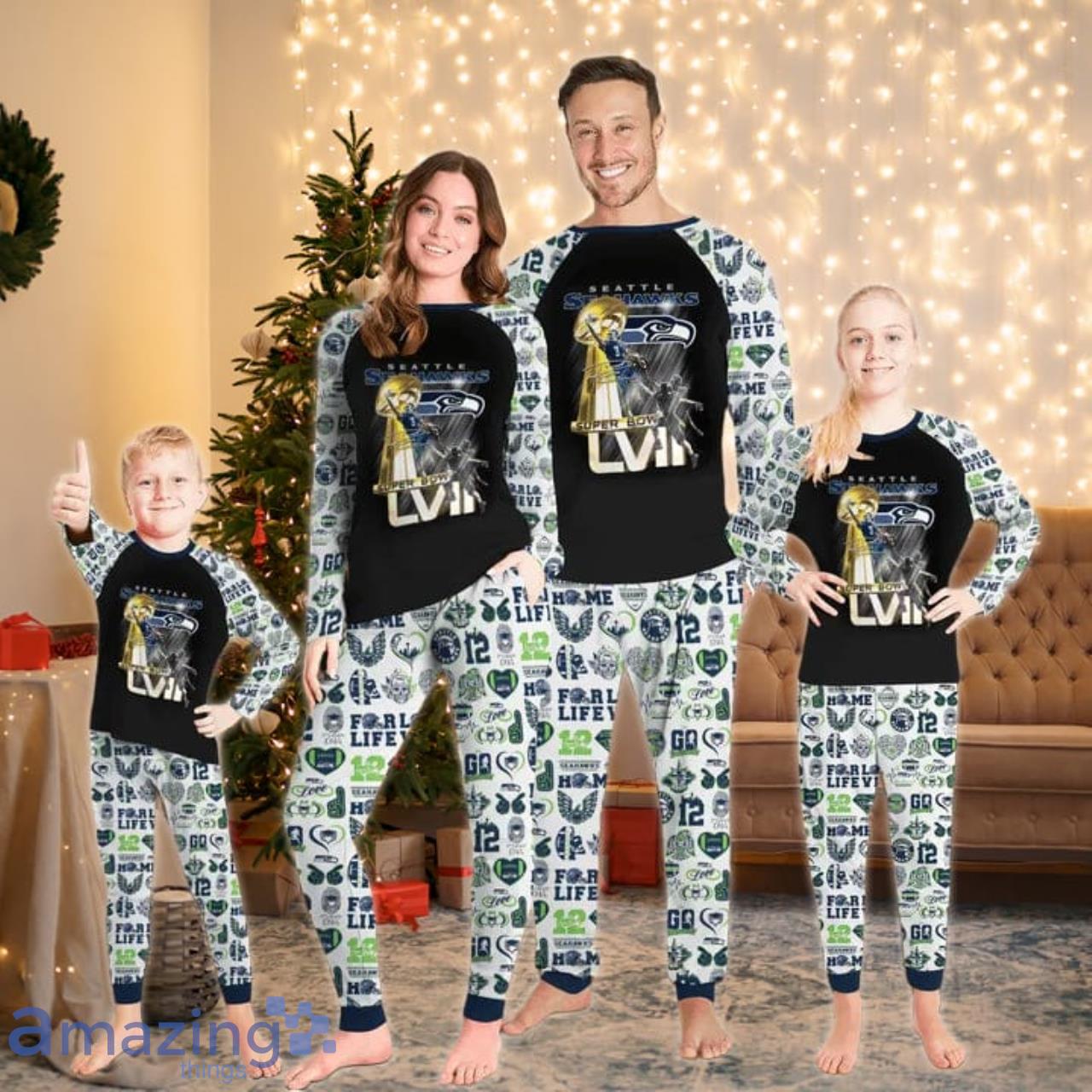 Seattle Seahawks Super Bowl Limited Edition Pajamas Set image Seattle Seahawks Super Bowl Limited Edition Pajamas Set Product Photo 1