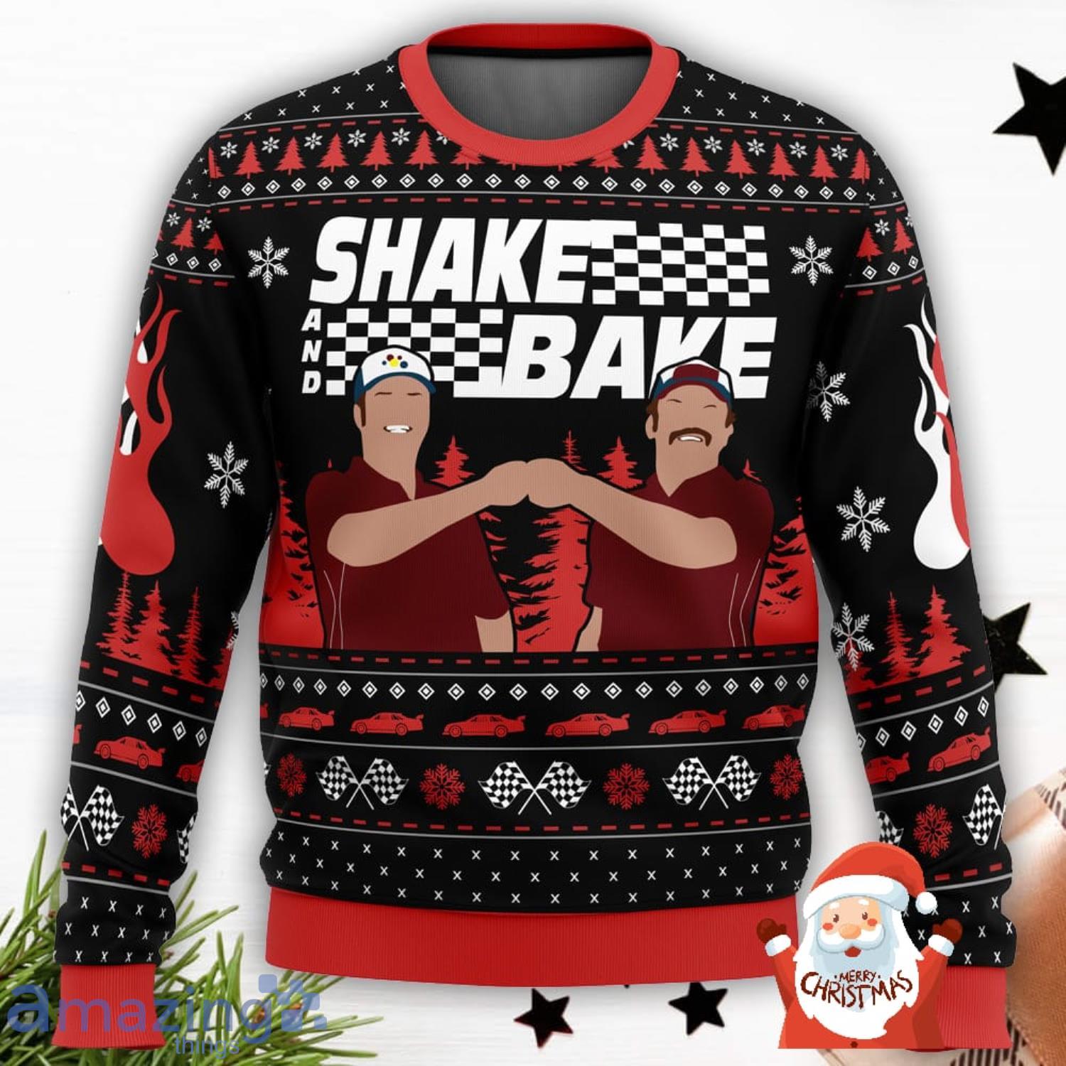 Shake And Back Talladega Nights 3D Ugly Christmas Sweater Christmas Gift For Men And Women image Shake And Back Talladega Nights 3D Ugly Christmas Sweater Christmas Gift For Men And Women Product Photo 1