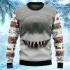 Shark Cute Face Christmas Graphic Sweater Tis The Season Ugly Christmas Sweater