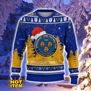 Shrewsbury Town Ugly Christmas Sweater Holiday Gift Ideas For Sport Fans Product Photo 2