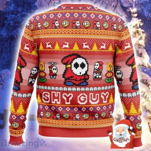 Shy Guy Super Mario Bros 3D Ugly Christmas Sweater Christmas Gift For Men And Women image Shy Guy Super Mario Bros 3D Ugly Christmas Sweater Christmas Gift For Men And Women Product Photo 3