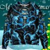 Skull Black Ground Thunder Ugly Christmas Sweater Gift For Men And Women