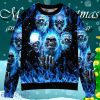 Skull Blue Skull Angry Style Ugly Christmas Sweater Gift For Men And Women