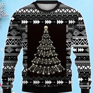 Skull Christmas Tree 3D Ugly Christmas Sweater, Xmas Gift For Everyone Product Photo 1