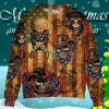 Skull Cowboy America Retro Ugly Christmas Sweater Gift For Men And Women