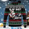 Slap Shot Santa Ugly Christmas Sweater Style Gift For Men And Womens