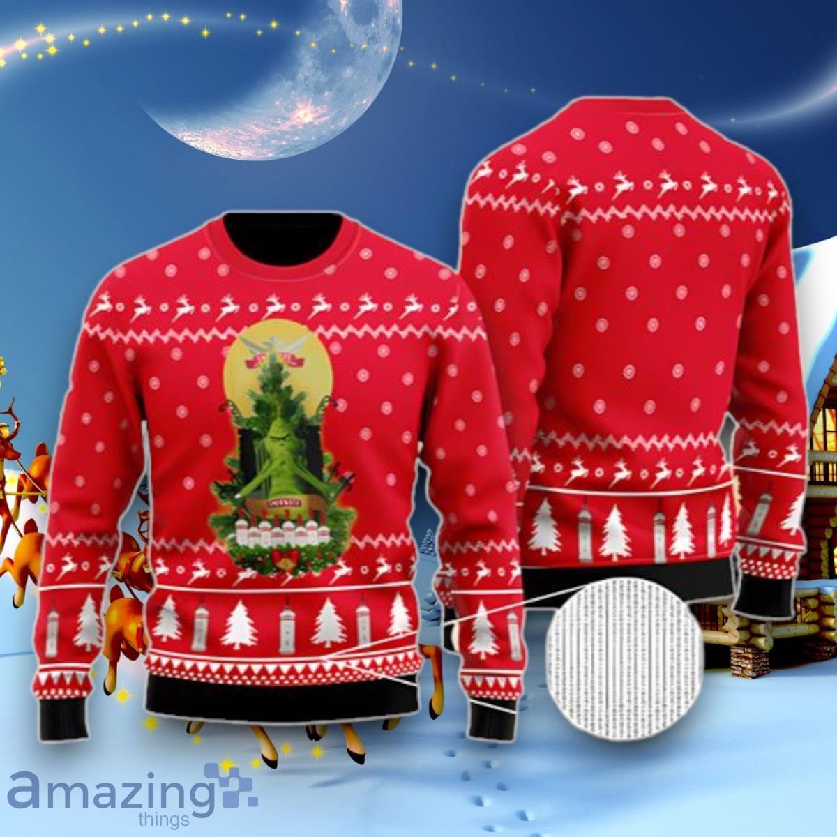Smirnoff Vodka Grinch Snow Ugly Christmas Sweater Special Gift image Smirnoff Vodka Grinch Snow Ugly Christmas Sweater Special Gift Product Photo 1