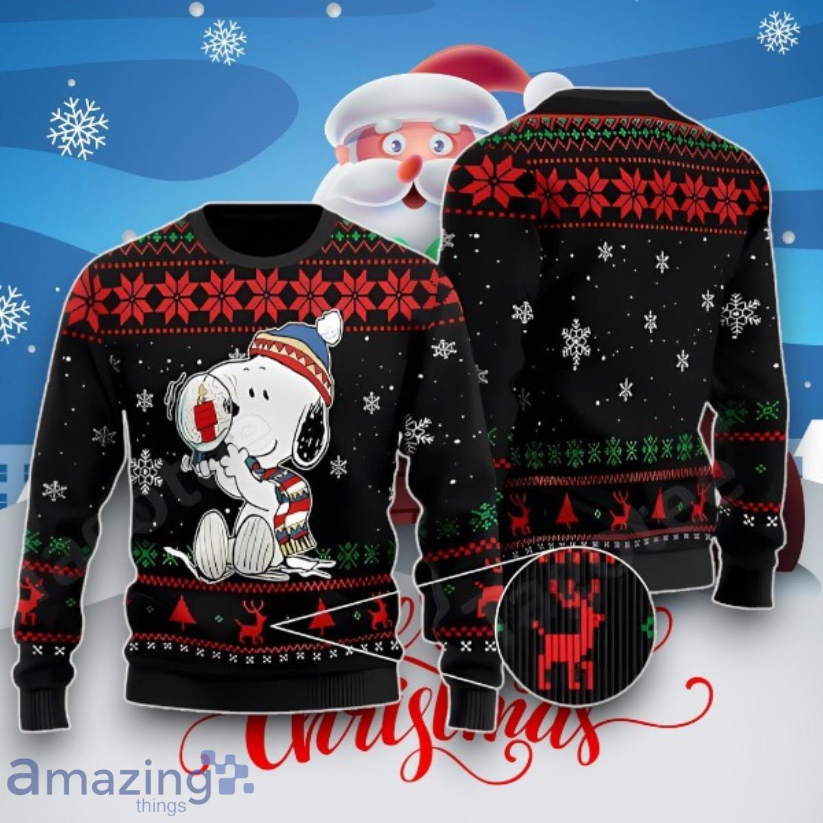 Snoopy Snowflake Ugly Christmas Sweater Unique Gift image Snoopy Snowflake Ugly Christmas Sweater Unique Gift Product Photo 1